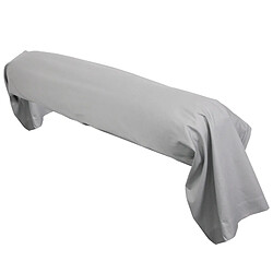 Linnea taie de traversin coton Alto - Taie de traversin 185X43cm coloris uni gris Alu , collection ALTO 100% coton tissage 57 fils très serrés, doux au toucher et très résistant