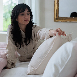 Linnea taie d’oreiller mousseline coton Milos pas cher