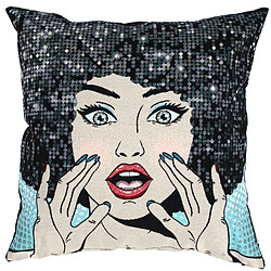 Linnea Housse de coussin 45x45 cm RHIANA Bleu