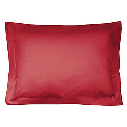 Linnea taie d’oreiller coton Alto - Taie d'oreiller 60x40cm coloris uni rouge Garance , collection ALTO 100% coton tissage 57 fils très serrés, doux au toucher et très résistant