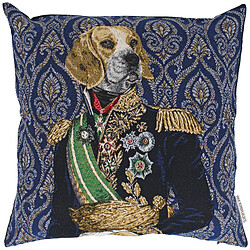 Linnea Housse de coussin 45x45 cm MARÉCHAL Bleu Prusse