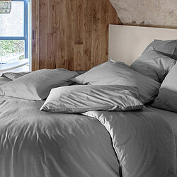 Avis Linnea drap plat coton lavé Palace - Gris