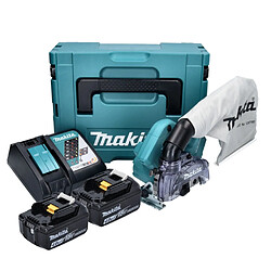 Makita DCC500RMJ Scie circulaire sans fil 125mm Brushless 18V + 2x Batteries 4,0Ah + Chargeur + Coffret Makpac