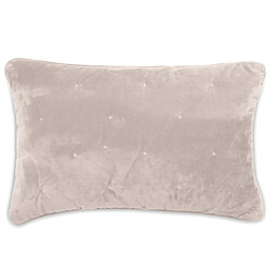 Linnea Gipsy - 40x60 cm - Blanc Housse de coussin 40x60 cm GIPSY en velours doublé microfibre piquage points brodés blanc Naturel