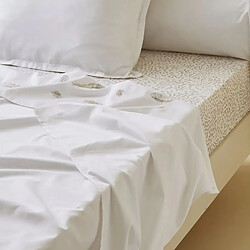 Linnea drap plat brodé satin de coton NINA