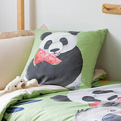Linnea taie d’oreiller percale Panda pas cher