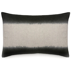 Linnea Housse de coussin DEEPALI DECO 40x60 cm lin et coton lavé noir Café