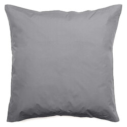 Linnea taie d’oreiller percale Manoir - Taie d'oreiller 65x65 cm gris Ardoise, collection MANOIR 100% percale de coton tissage 80 fils/cm2 très serrés, doux au toucher, respirant et très rés