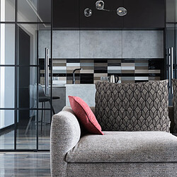 Linnea Housse de coussin 45x45 cm NOUMEA gris Anthracite