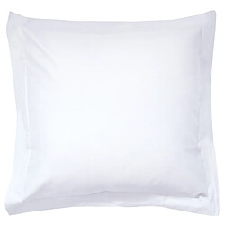 Linnea taie d’oreiller coton Alto Taie d'oreiller 80x80cm coloris uni Blanc, collection ALTO 100% coton longues fibres peignées tissage 57 fils très serrés, avec traitement adoucissant