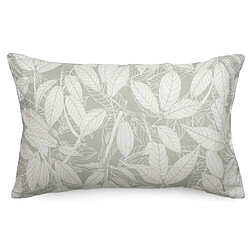 Linnea Housse de coussin 40x60 cm lin lavé imprimé végétal HELIOS gris Lichen