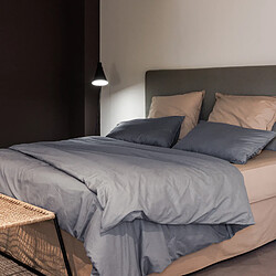 Linnea drap plat coton lavé Palace - Gris pas cher
