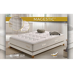 Simpur Matelas 120x190 ressorts magestic avec mousse de confort multizone épaisseur 30 cm 7 zones de confort
