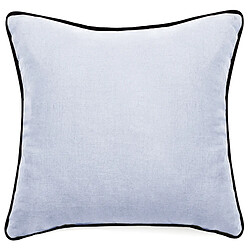 Linnea Housse de coussin PRELUDE 45x45 cm lin et coton lavés blanc Neige