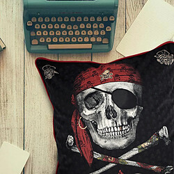 Linnea Housse de coussin 45x45 cm Tête de mort Pirate corsair