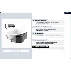 Acheter BESCO Baignoire asymétrique - 150 x 100 cm - Gauche - avec Habillage - Pieds - Vidage Chrome - NATALIA