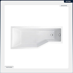 Avis BESCO Baignoire asymétrique - 150 x 75 cm - Gauche - avec Tablier - Pieds - Vidage Chrome - INTEGRA