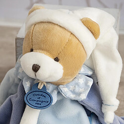 Linnea Doudou sucette polyester collection PETIT CHOU ours bleu