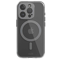 Moshi Coque MagSafe iPhone 15 Pro modèle iGlaze Ultra Résistant Durable Gris