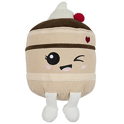 Linnea Peluche en polyester forme gâteau au chocolat collection KAWAII marron