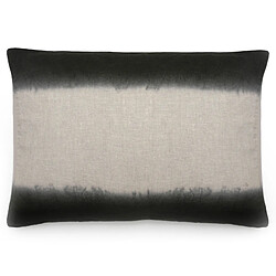 Linnea Housse de coussin DEEPALI DECO 55x80 cm lin et coton lavé noir Café