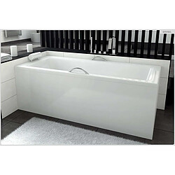 Acheter BESCO Baignoire rectangulaire - 160 x 75 cm - avec Habillage Polystyrène - Pieds - Vidage Chrome - TALIA