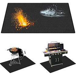 Tapis de barbecue - 120 x 150 cm - Tapis ignifuge - 3 couches - Tapis de protection du sol - Tapis d