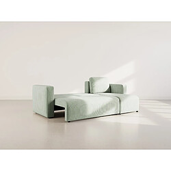 Bestmobilier Canopy - canapé d'angle réversible 4 places convertible avec coffre en velours côtelé