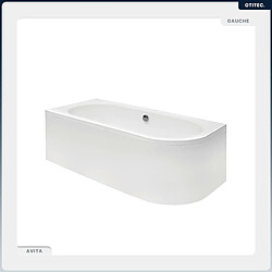 Avis BESCO Baignoire asymétrique - 180 x 80 cm - Gauche - sans Habillage - avec Pieds - Repose-tête - Vidage Chrome - AVITA