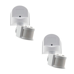 Zenitech 2 détecteurs mouvement IP44 - tête orientable - 1200W - blanc - Elexity