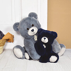 Linnea Peluche 35 cm en 100% polyester collection OSCAR ours bleu jean