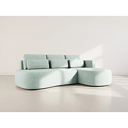 Lisa Design Mahina - canapé d'angle droit 4 places convertible avec coffre en tissu texturé