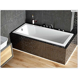 Acheter BESCO Baignoire rectangulaire - 160 x 70 cm - sans Habillage - avec Pieds - Vidage Chrome - MODERN SLIM
