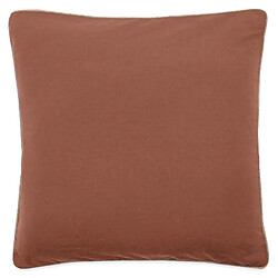 Linnea Housse de coussin coton 45x45 cm HONO DÉCO marron terre cuite
