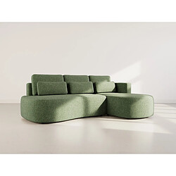 Lisa Design Mahina - canapé d'angle droit 4 places convertible avec coffre en tissu texturé