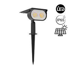 Barcelona LED Projecteur solaire extérieur LED avec pique - 1,8W - IP65- Blanc Chaud