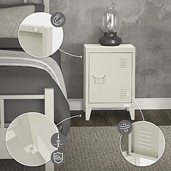 Acheter Ecd germany Table de chevet métal - Gris clair