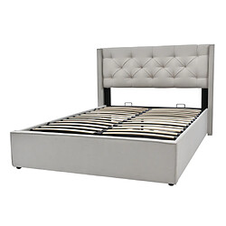 Acheter modfu Lit coffre 140x200 cm, coton, gris clair