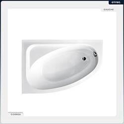 Avis BESCO Baignoire asymétrique - 150 x 100 cm - Gauche - avec Habillage - Pieds - Vidage Chrome - CORNEA