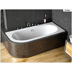 Acheter BESCO Baignoire asymétrique - 170 x 75 cm - Droite - sans Habillage - avec Pieds - Vidage Chrome - AVITA SLIM