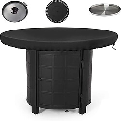 Housse Brasero Rond,100CM Housse de Protection pour Plaque de Feu,étanche à l'eau et à la Poussière