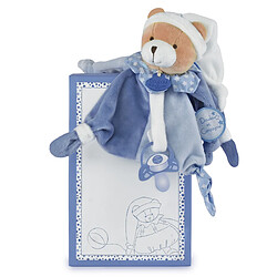 Linnea Doudou sucette polyester collection PETIT CHOU ours bleu