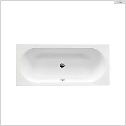 BESCO Baignoire rectangulaire - 160 x 75 cm - avec Habillage Polystyrène - Pieds - Vidage Chrome - VITAE SLIM