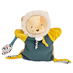 Linnea Doudou marionnette 25 cm polyester BOH'AIME lion jaune multicolore
