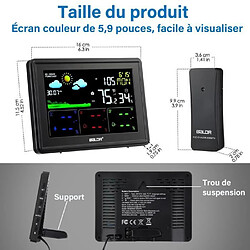 Acheter Station Météo Numérique Connecté Sans Fil Thermometre Exterieur Hygromètre Tendance Prévision 3 Capteurs Extérieurs