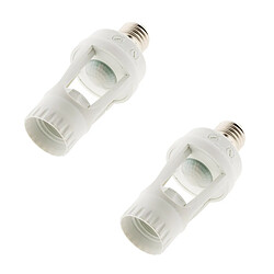Zenitech Lot de 2 douilles E27 + détecteur intégré - blanc - Elexity