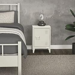 Avis Ecd germany Table de chevet métal - Gris clair