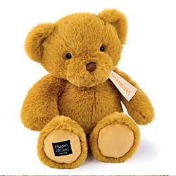 Linnea Peluche ours 28 cm polyester collection LE NOUNOURS jaune ocre