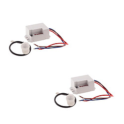 Zenitech Lot de 2 détecteurs de mouvement encastrables - portée 6m - blanc - Elexity