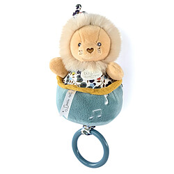 Linnea Doudou musique 14 cm polyester BOH'AIME lion jaune multicolore